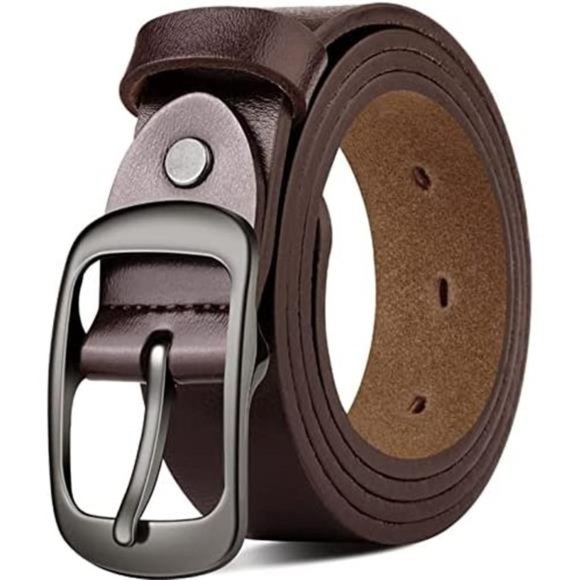 [2 Pack] Women\'s Belt,West Leathers Fashion Cowhide with Pin Buckle Waist Belt main image 3